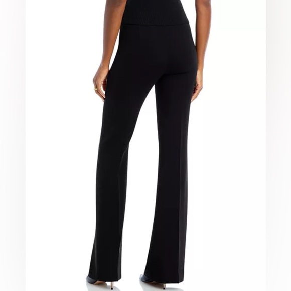 THEORY Demitria Admiral Crepe Flared Pants - BLACK  Work Pants Side Zip - Picture 3 of 7